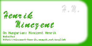 henrik minczent business card